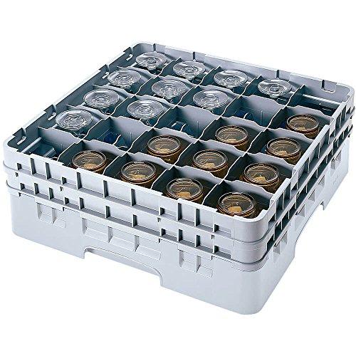 Cambro 0099511614776 - Cesto per il lavaggio di dimensioni complete, 5 cm, diametro max. 9,84 cm, altezza massima 25,8 cm, colore grigio chiaro, 20 bicchieri/bicchieri.