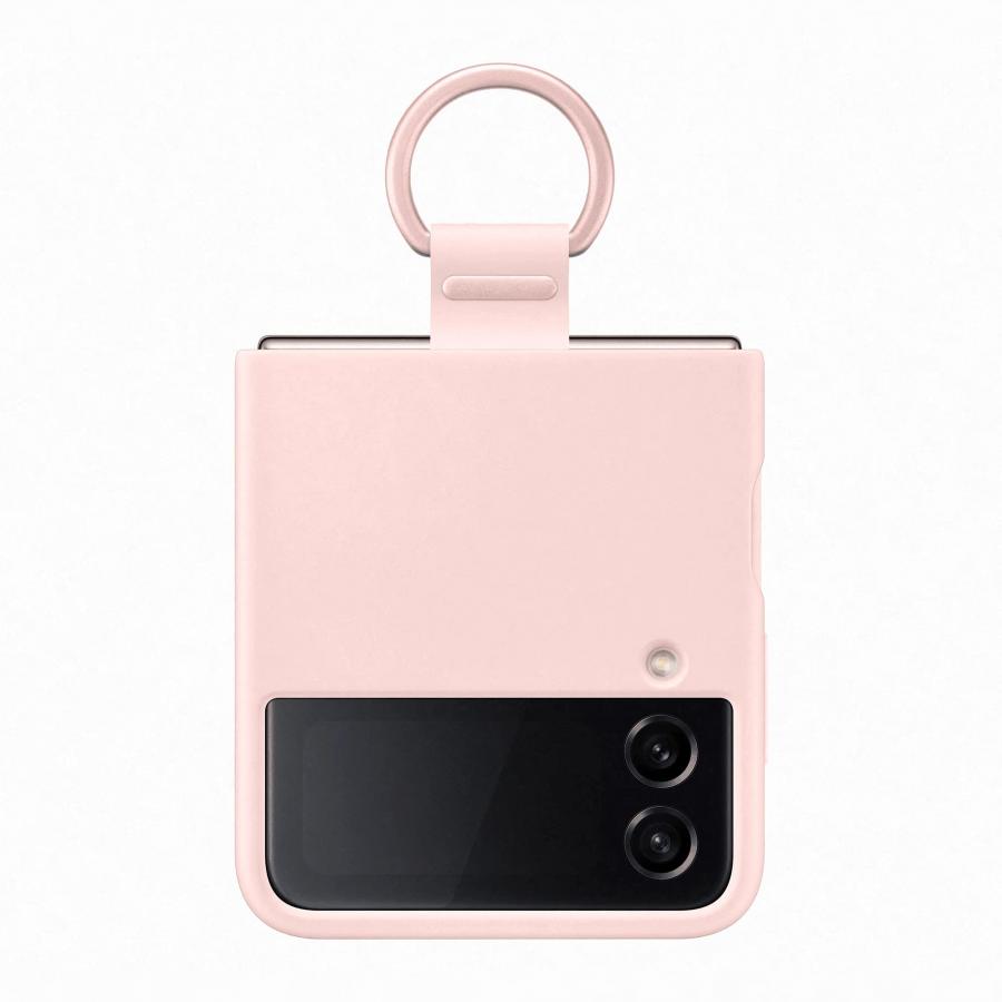 Samsung Silicone Cover with Ring custodia con anello per Galaxy Z Flip4, Rosa