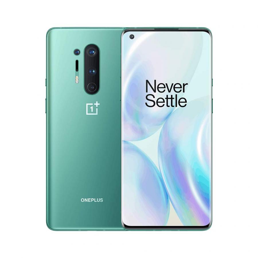OnePlus 8 Pro Smartphone 6.78” 3D Fluid AMOLED Display 120Hz, 12 GB RAM+256 GB Memoria, Fotocamera Quadrupla, Ricarica Wireless Veloce, Alexa Hands-Free, Dual Sim, 5G, Verde (Glacial Green)
