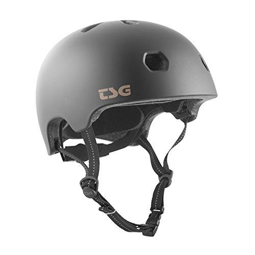 TSG Meta Solid Color mezzo guscio Casco, Unisex, Meta Solid Color, Satin nero, S/M