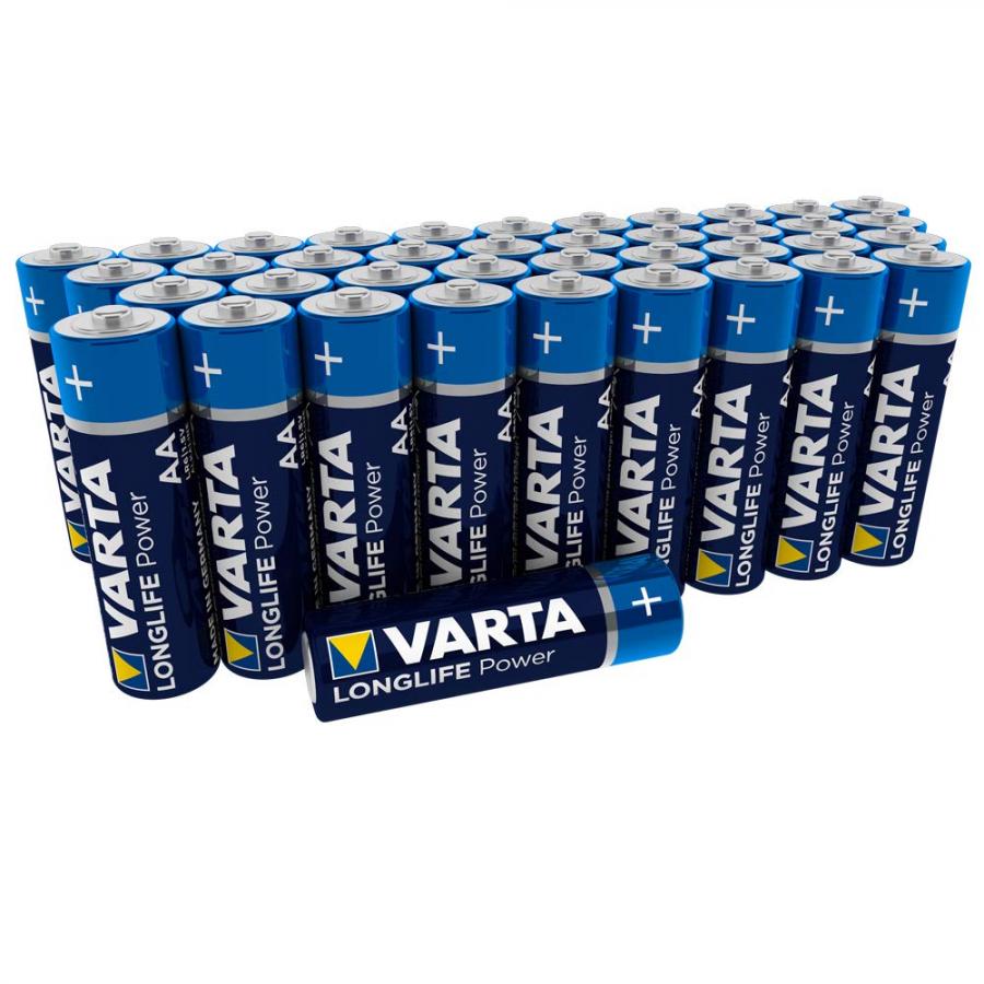 Varta 4906121194 Longlife Power AA Mignon LR06 - Confezione da 40 pile alcaline, colore: Blu
