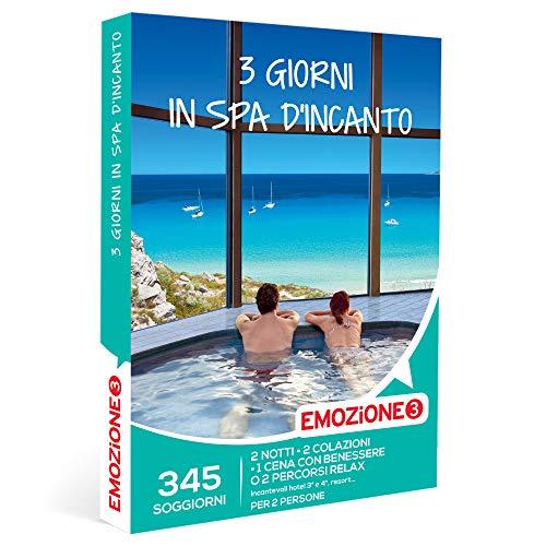 Emozione3 - 3 Giorni In Spa d'Incanto - Cofanetto Regalo Coppia, 2 Notti con Colazione, Cena e Benessere o 2 Notti con Colazione e 2 Percorsi Relax per 2, Idee Regalo Originale