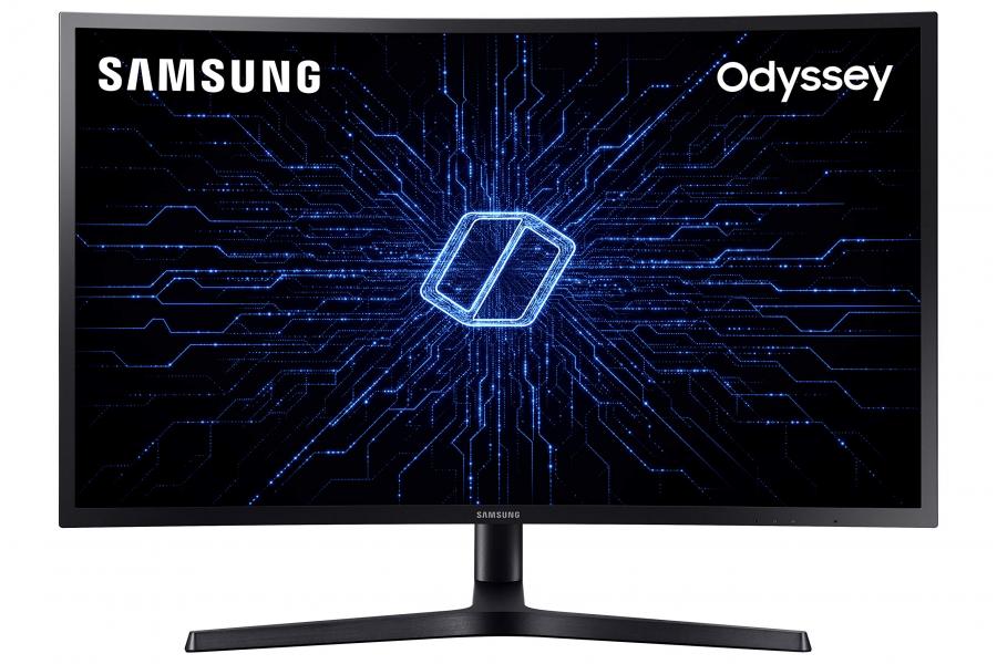 Samsung C32HG70 Monitor Gaming Curvo, 32 Pollici, Pannello VA, WQHD, QLED, HDR, 2K, 2560 x 1440, 1 ms, 16:9, 144 Hz, 1440p, 1800R, FreeSync, 1 Display Port, 2 HDMI, Regolabile in altezza, Pivot, Nero