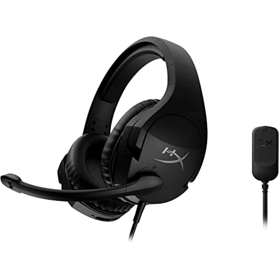HyperX Cloud Stinger S – Cuffie per il gaming, per PC, Audio surround virtuale 7.1, Memory Foam, cursori in resistente acciaio, microfono con funzioni di silenziamento, nero