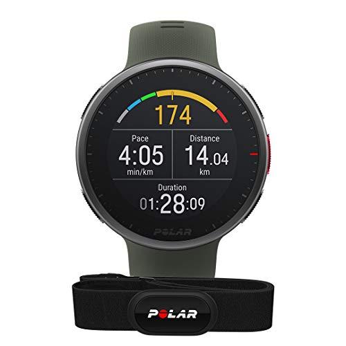 Polar Vantage V2, Orologio da Corsa GPS Unisex Adulto, Nero e Verde, M/L