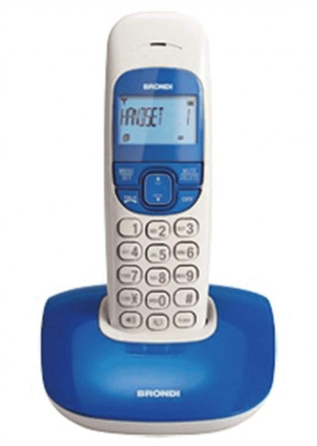 Brondi Nice Telefono Cordless, Bianco/Blu