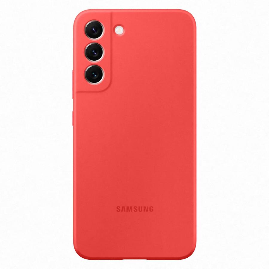 Samsung Cover in Silicone Morbida per Galaxy S22+ - Rosso Brillante