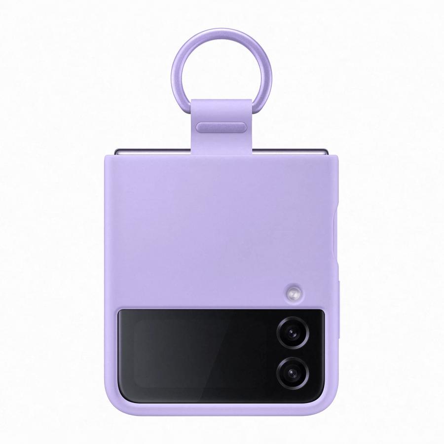 Samsung Silicone Cover with Ring custodia con anello per Galaxy Z Flip4, Lavanda