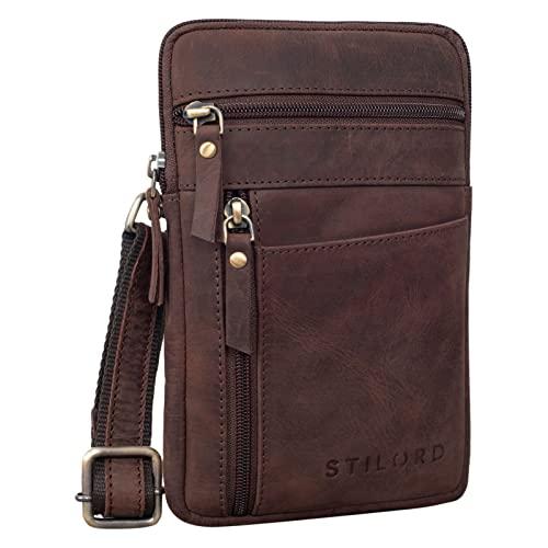 STILORD 'Brooks' Marsupio Cintura Pelle Vintage Borsello da Petto Borsa  Monospalla per Uomo Donna Vintage e Borsetta Porta Cellulare per Viaggio  Festival Cuoio, Colore:montero - marrone