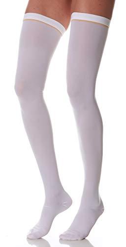 Calza Autoreggente Antitrombo Media Compressione 18-24 mmHg con Foro di Ispezione