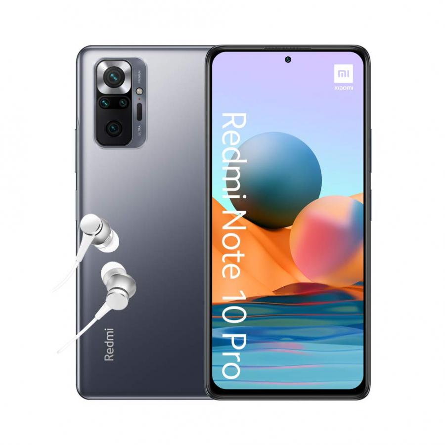 Xiaomi Redmi Note 10 Pro - Smartphone 6+64GB, 6,67” DotDisplay AMOLED 120Hz, Snapdragon 732G, 108MP Quad Camera, 5020mAh, Onyx Gray (Versione Italiana + 2 Anni di Garanzia)