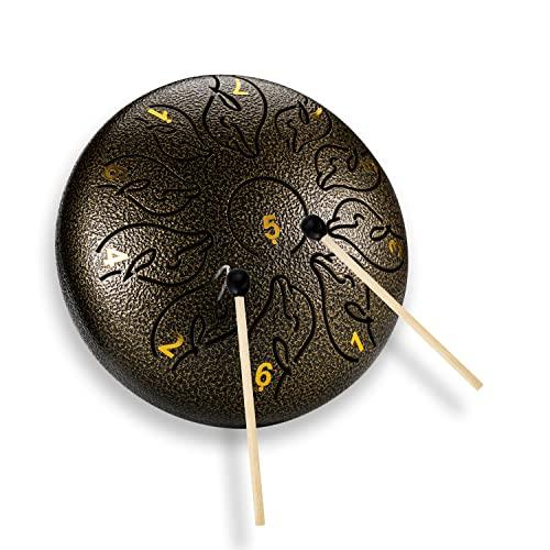 Tongue Drum In Acciaio 6 Toni - Per Meditazione, Yoga E Principianti