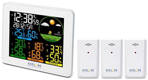 Stazione Meteo Radiocontrollata Trevi ME 3P80 RC con Grande Display e 3 Sensori Esterni