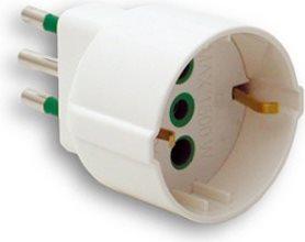 Adattatore Spina Italiana/Tedesca 10A/16A Bianco