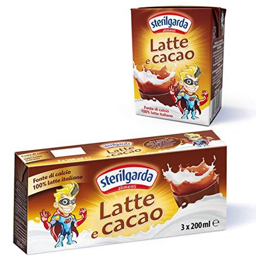 Sterilgarda Latte e Cacao UHT - Merenda al Cioccolato, 3 Brik da 200ml