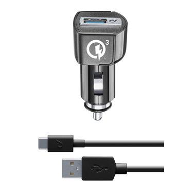 Cellularline USB CAR CHARGER KIT QC - TYPE-C