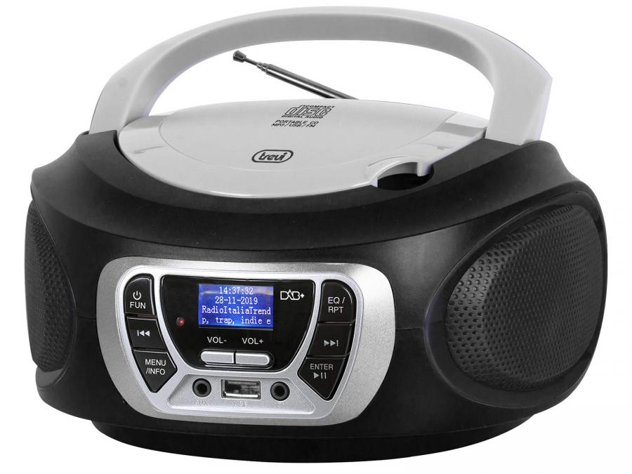 Trevi CMP 510 DAB - Stereo Portatile CD Boombox con Radio DAB/DAB+, USB e AUX-IN
