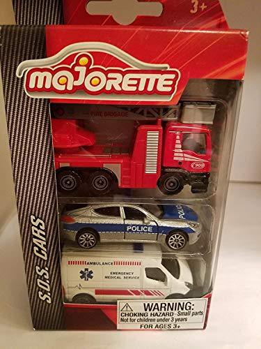 Majorette SOS Set 3 Veicoli Die Cast, Modello a Sorpresa, + 3 Anni