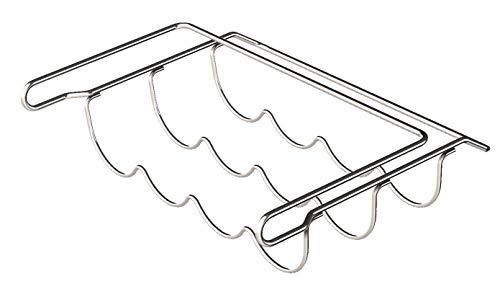 Varrex Supporto Portabottiglie Universale per Frigorifero, per 4 Bottiglie (Superficie cromata)