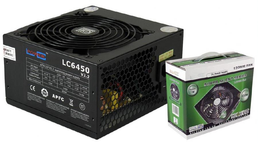 LC-Power LC6450 PSU, 450W, V2.2, Nero
