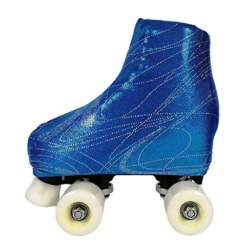 GISI Danza Copripattini in Lurex Skate per Pattinaggio - 100% Made in Italy (S - Misura Pattini 34/36, Turchese)