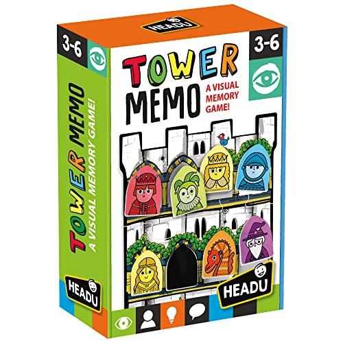 Headu- Tower Memo Gioco Educativo, Multicolore, MU29419