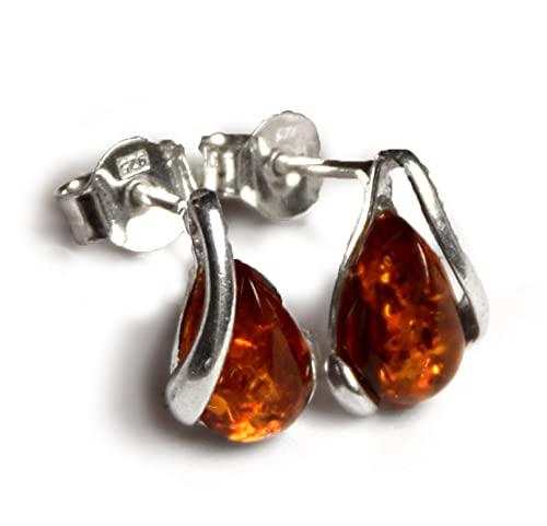 sole MJ Baltica orecchini Argento 925 e Ambra Naturale Artigianale luminoso artigianale BK082 grande