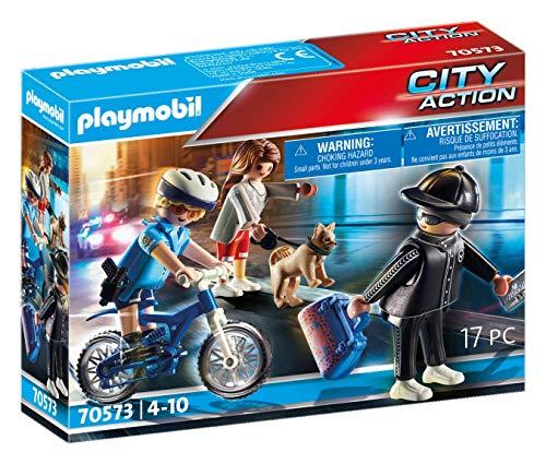 PLAYMOBIL City Action 70573 - Poliziotto in Bici e Borseggiatore, dai 4 ai 10 Anni