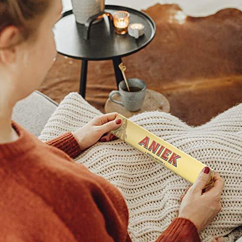 Toblerone personalizzato con Nome - Toblerone barretta di cioccolato al latte con miele e mandorlato personalizzato con Nome o Testo (M - 200 grammi)