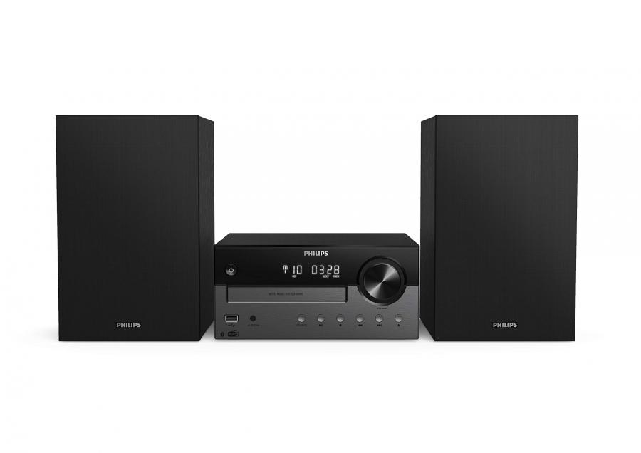 Philips M4505/12 Mini Impianto Stereo Sistema Micro, Bluetooth, Radio DAB+/FM, CD, 60 W, Ingresso Audio, Porta USB per Ricarica, Altoparlanti Bass Reflex, Controllo Audio Digitale - Modello 2020/2021