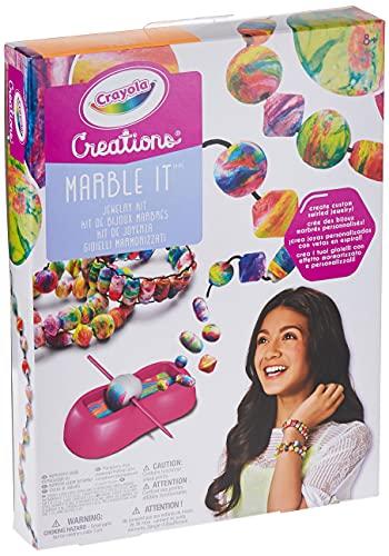 Crayola Creations, Set Crea i Tuoi Gioielli Effetto Marmorizzato, Colori Fluo