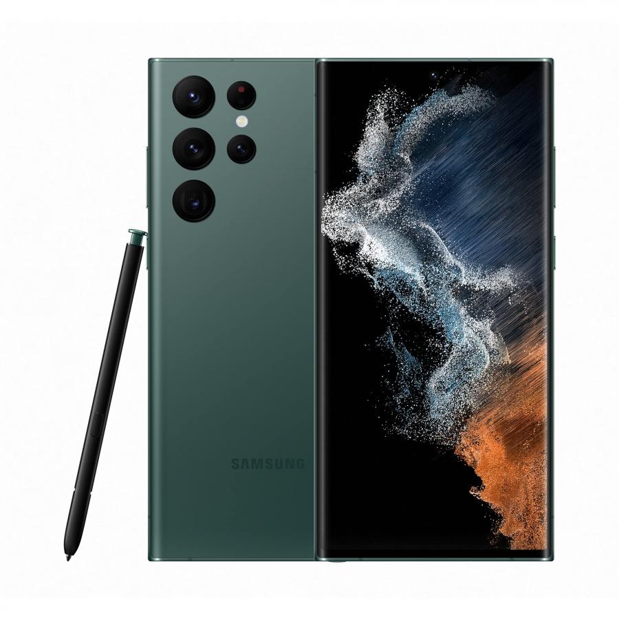 Samsung Galaxy S22 Ultra 5G, Caricatore incluso, Cellulare Smartphone Android senza SIM 128GB Display 6.8’’¹ Dynamic AMOLED 2X, 5 Fotocamere, 108MP, Green 2022 [Versione Italiana]