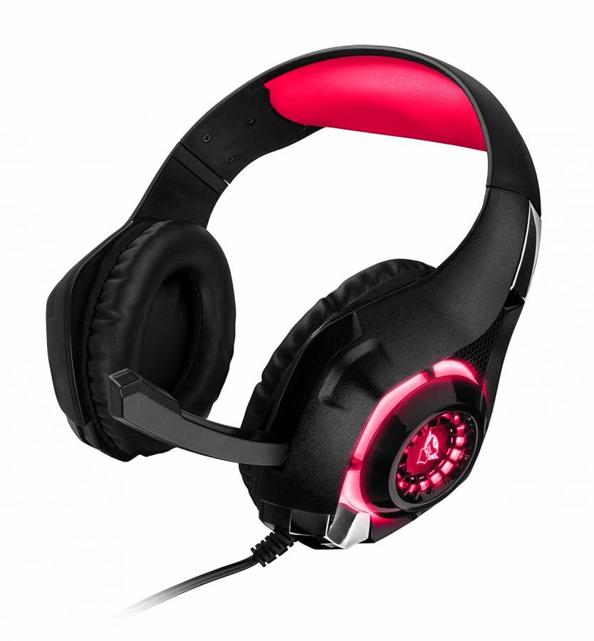 Trust Gaming GXT 313 Cuffie Over-Ear da Gioco con Microfono Regolabile e Lati Illuminati, Nero