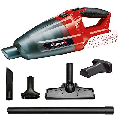 Einhell TE-VC 18 Li-Solo Aspiratore a batteria Power X-Change (18 V, serbatoio 0.54 L, prolunga con bocchetta pavimenti,bocchetta fughe e tessuti, senza batteria e caricabatteria)