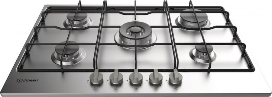 F100659 THP 752W/IX/I Serie Prime Piano Cottura 5 Fuochi a Gas 75 cm (1 Bruciatore Doppia Corona) colore Inox