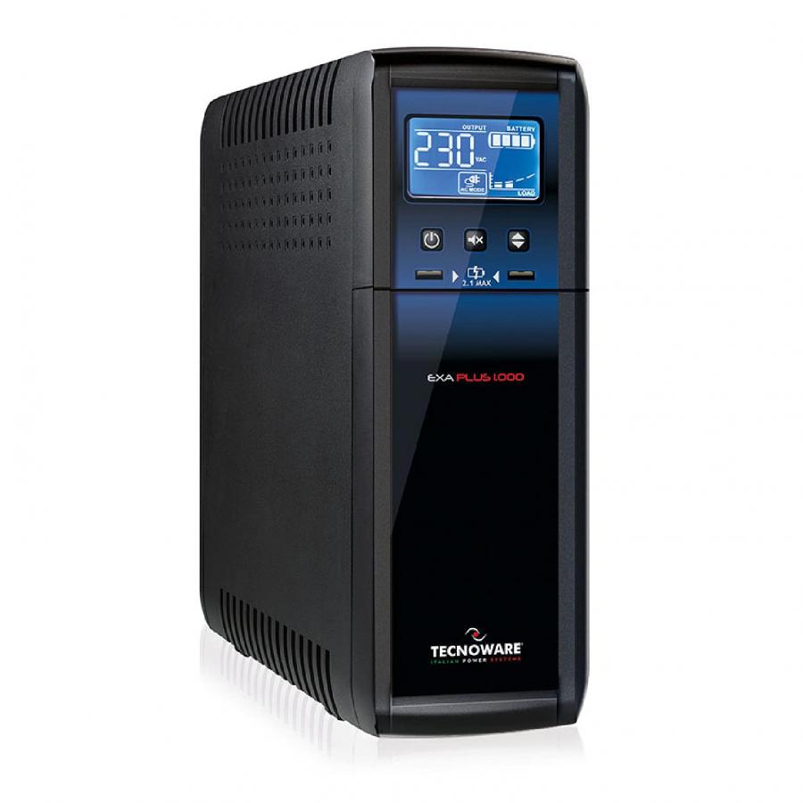Tecnoware UPS EXA PLUS 1000 - Gruppo di Continuità per PC GAMING e CONSOLE - Alta Silenziosità - 8 Uscite IEC - Autonomia fino a 30 min - Potenza 1000 VA