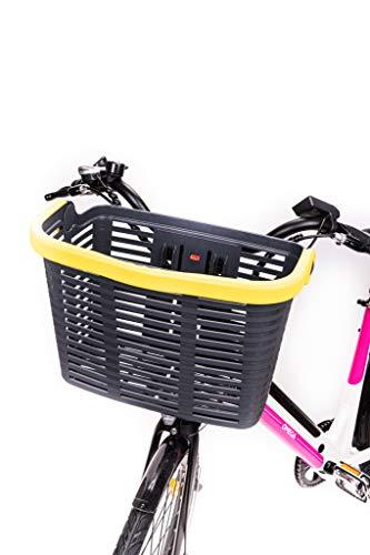 Urban Prime Basky Bike Cestino Bici Unisex Adulto Nero/Giallo
