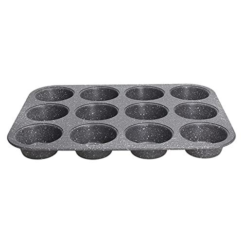 Tognana WR44459PROQ Stampo 12 Muffin, Alluminio, Nero, 12-Count