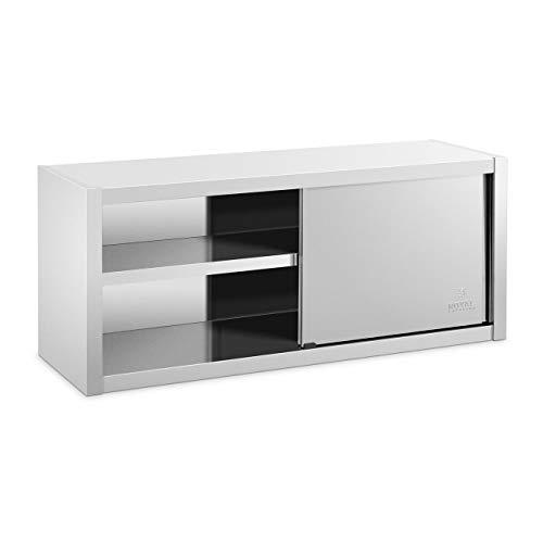 Royal Catering Pensile in Acciaio Inox con Ante Scorrevoli RCSSWC-140X45-S