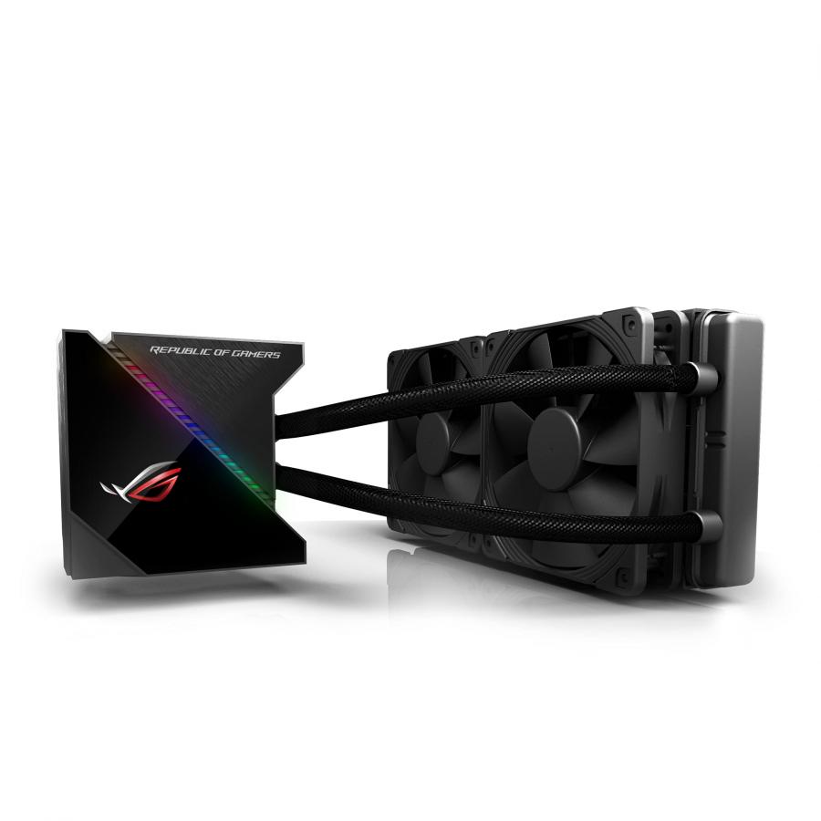 Asus ROG RYUJIN 240 Sistema di Raffreddamento per CPU All-In-One Liquid, Display OLED, Aura Sync RGB, Noctua Ippc 2000 Pwm, 2 Ventole di Raffreddamento da 120 mm, Nero