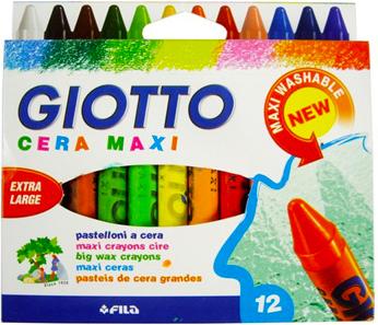 Carioca - Confezione 12 Pastelli a Cera Maxi