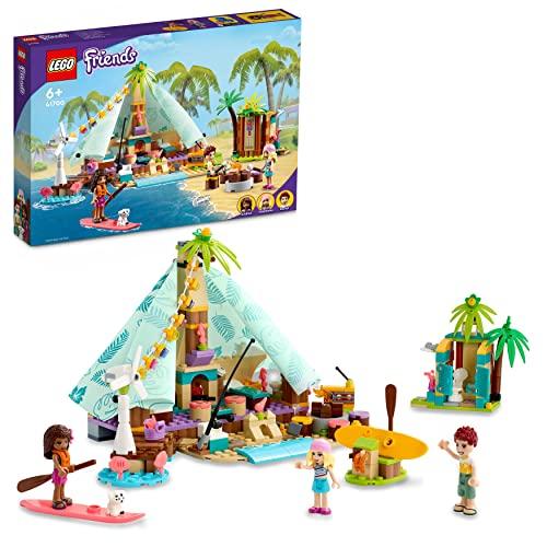 LEGO Friends Glamping sulla Spiaggia, Giocattoli per Bambini e Bambine di 6+ Anni con 3 Mini Bamboline e Accessori, 41700
