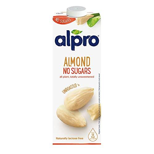 Alpro Bevanda alla Mandorla Senza Zuccheri - 1 Litro (Multipack da 8)