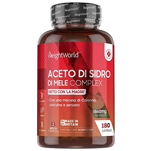 Aceto di Mele Complex 1860mg - 180 Capsule Vegane WeightWorld