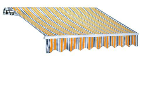 Tenda da sole a barra quadra 250 x 200 cm riga gialla - Garden Friend