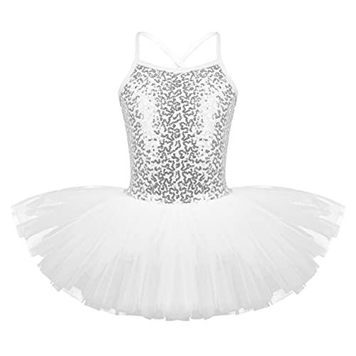 Freebily Body Danza Classica Bambina Cotone Maniche Corte Leotard Balletto Dancewear Tutu da Balletto Body Ginnastica Artistica per Gara Vestito Ballerina
