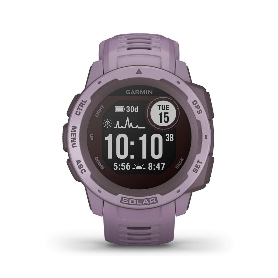 Garmin Instinct Solar, Orchid - Smartwatch Gps Ultra-Resistente con Ricarica Solare, Cardio, Pulseox, App Multisport, Orchidea