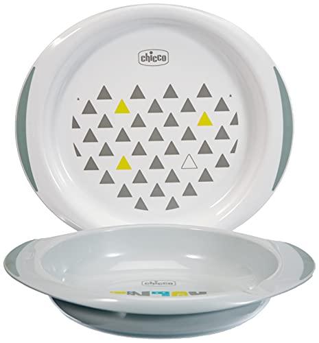 Chicco, Set pranzo 2 piatti Piatto fondo/piano, Da 12 mesi, Multicolore