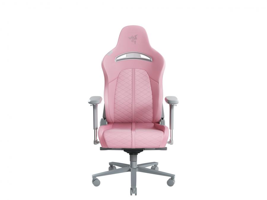 Enki (Quartz) - Razer Iskur Sedia Da Gaming Con Supporto Lombare Integrato, Finta Pelle Multistrato, Cuscini In Schiuma Ad Alta Densità, Braccioli 4D, Cuscino Poggiatesta