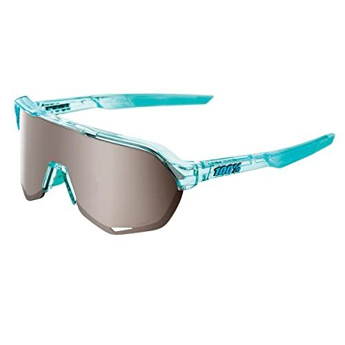 100% S2 Sport Performance Ciclismo Occhiali Da Sole (Lucido Menta Traslucido - HiPER Silver Mirror Lens)